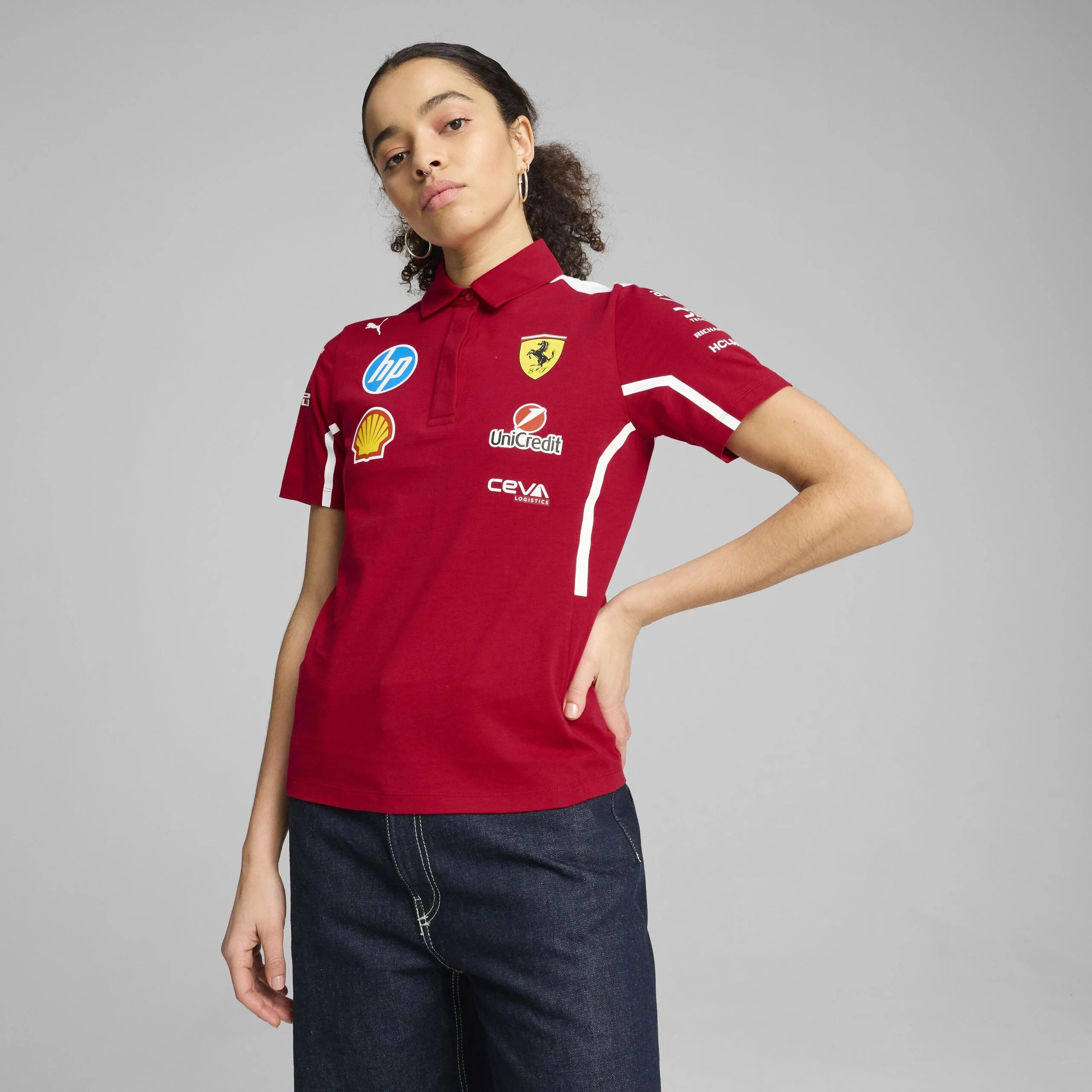 2025 SCUDERIA FERRARI Official F1 Women's Team Polo Shirt