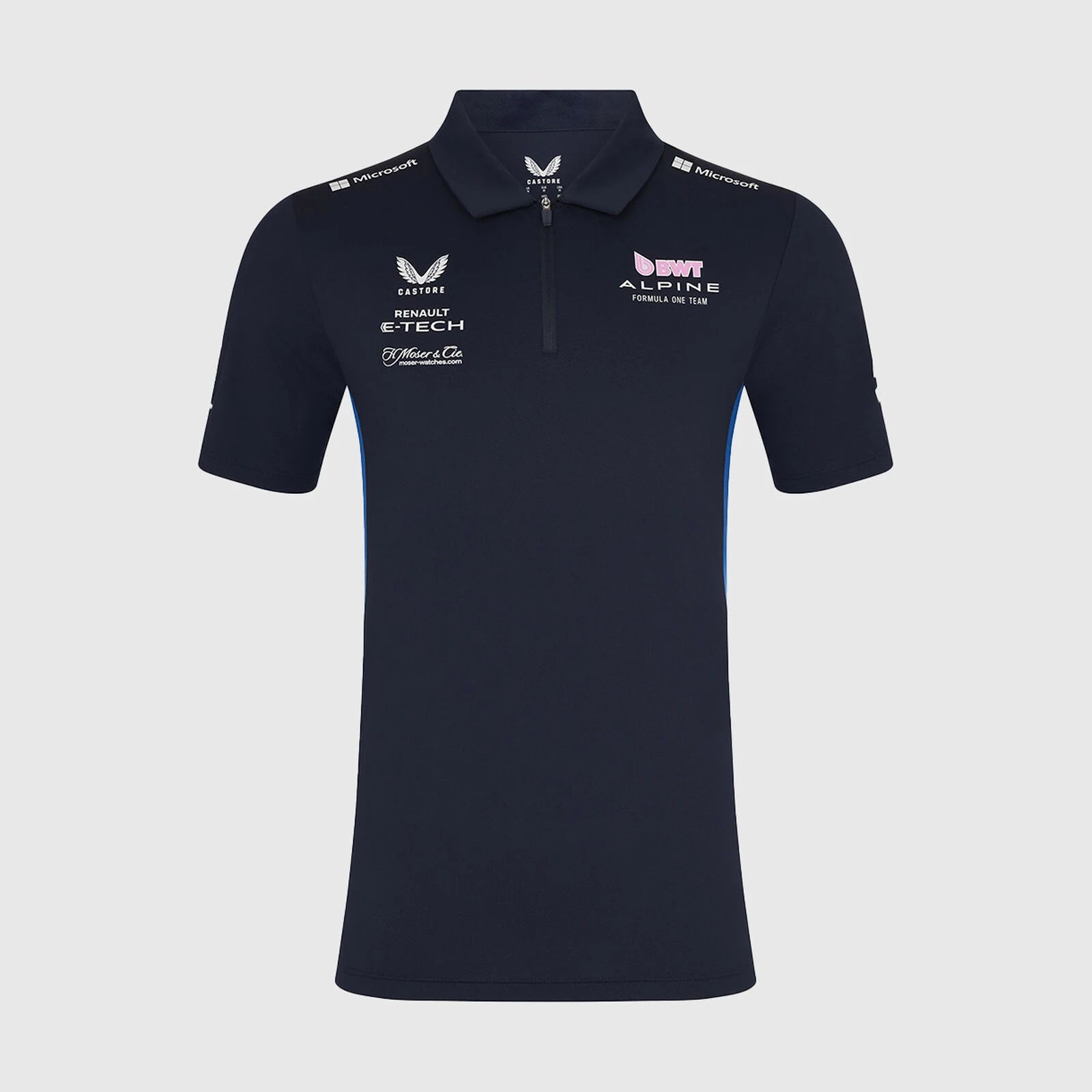 Front view of 2025 Alpine Racing F1 Polo Shirt