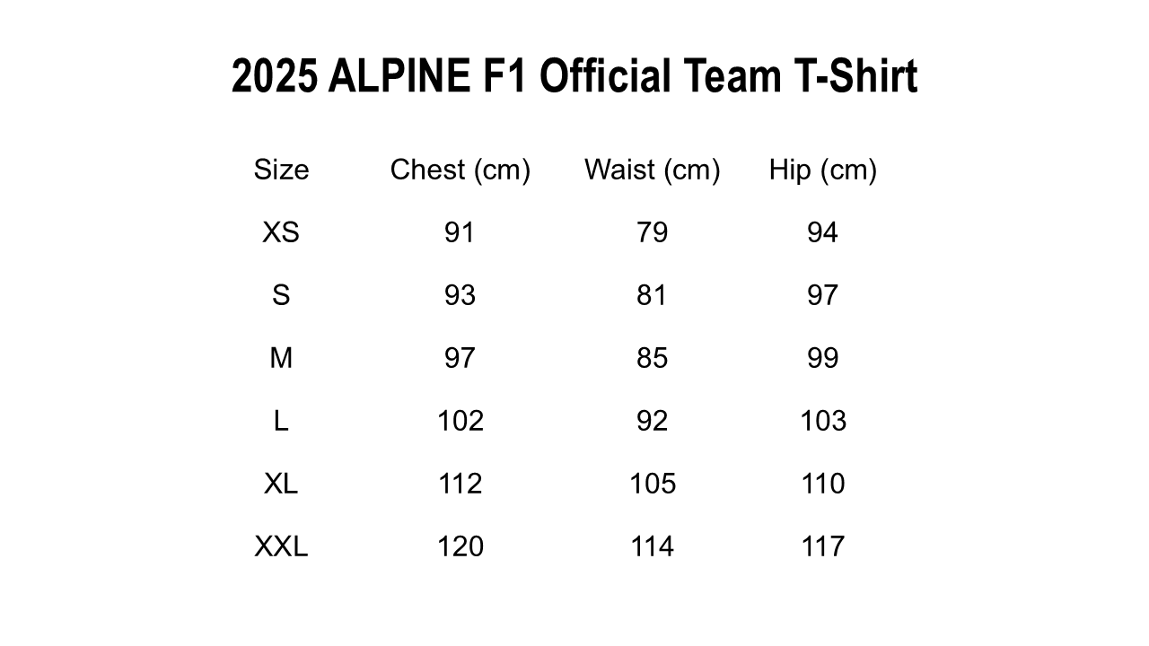 2025 ALPINE F1 Official Team T-Shirt