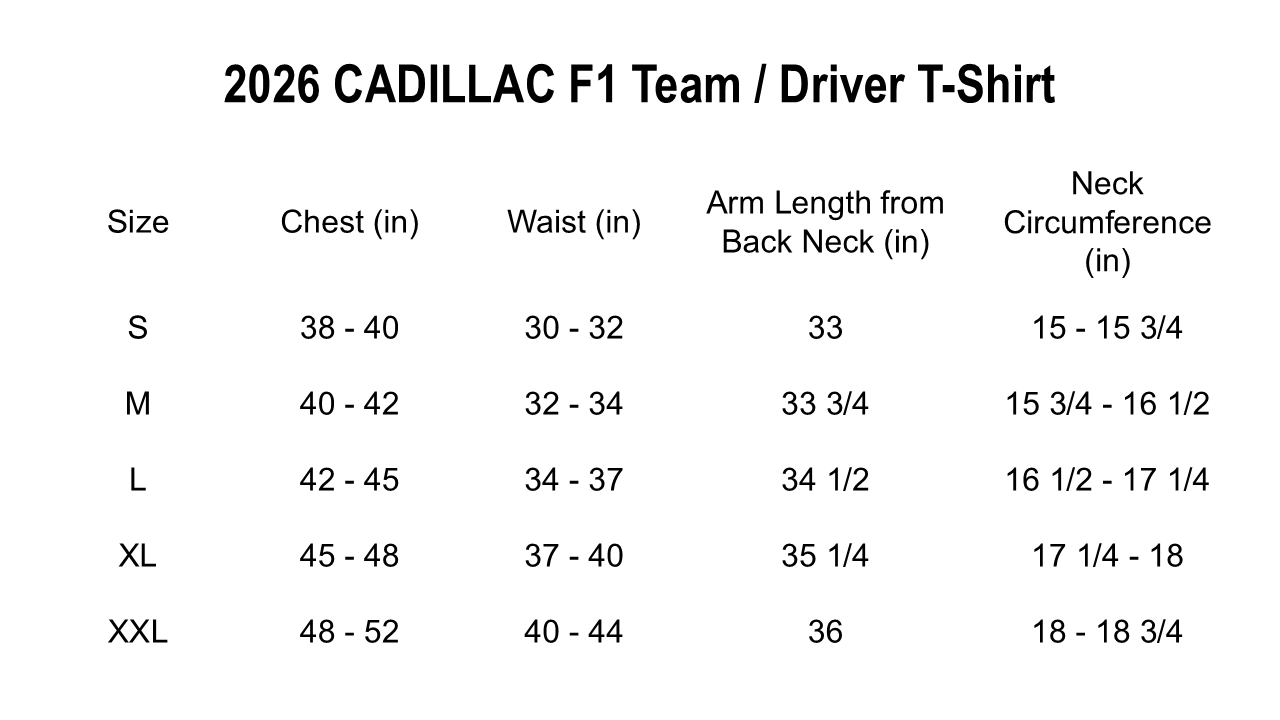 2026 CADILLAC F1 BOTTAS 77 DRIVER T-SHIRT