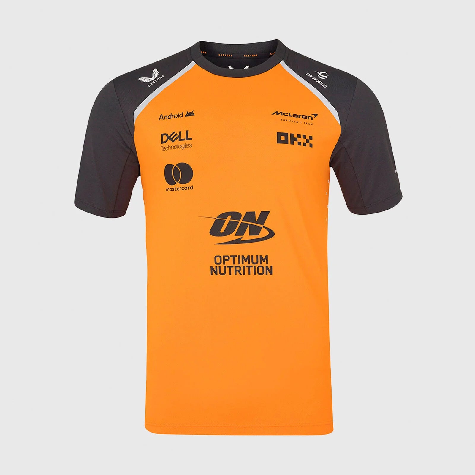 Front view of 2025 McLaren F1 Team T-Shirt (Papaya Orange)