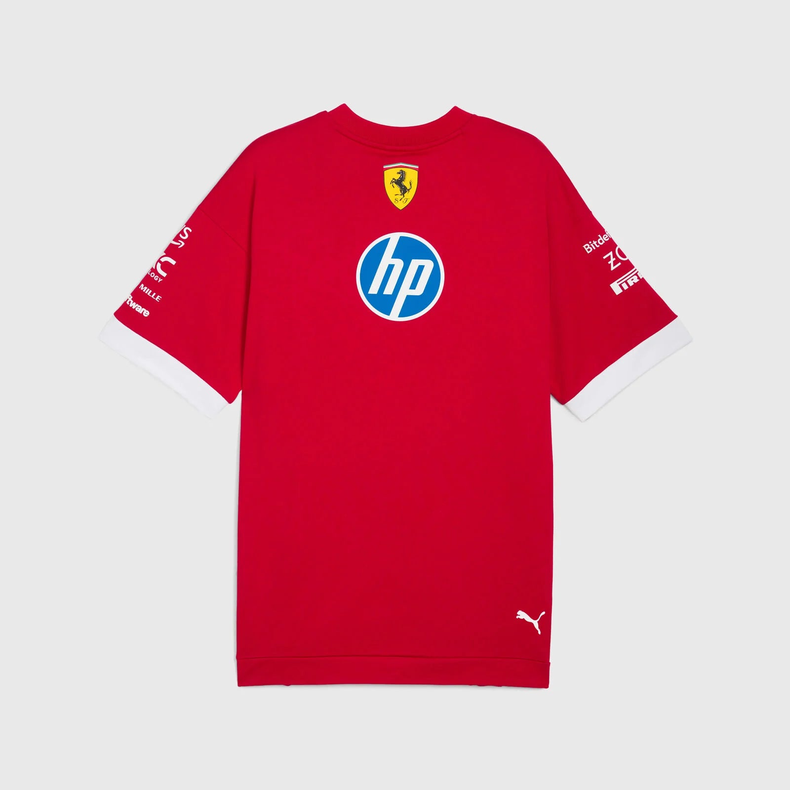 Back view of Scuderia Ferrari Oversized F1 T-Shirt
