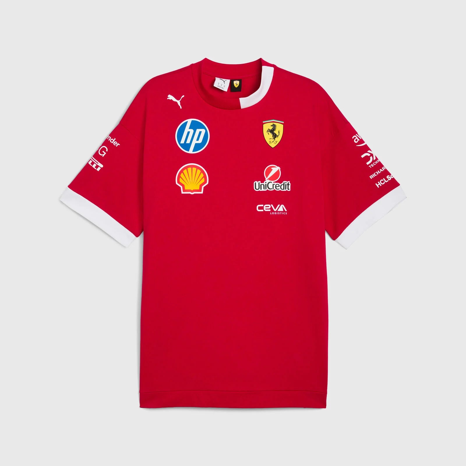 Front view of 2025 Ferrari F1 Oversized T-Shirt
