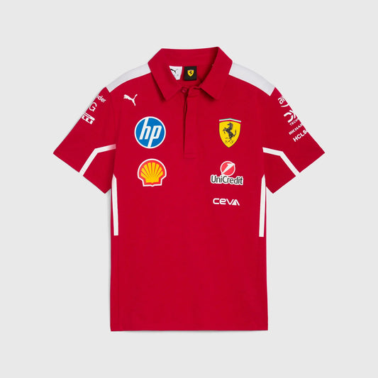 2025 SCUDERIA FERRARI Official F1 Team Polo Shirt