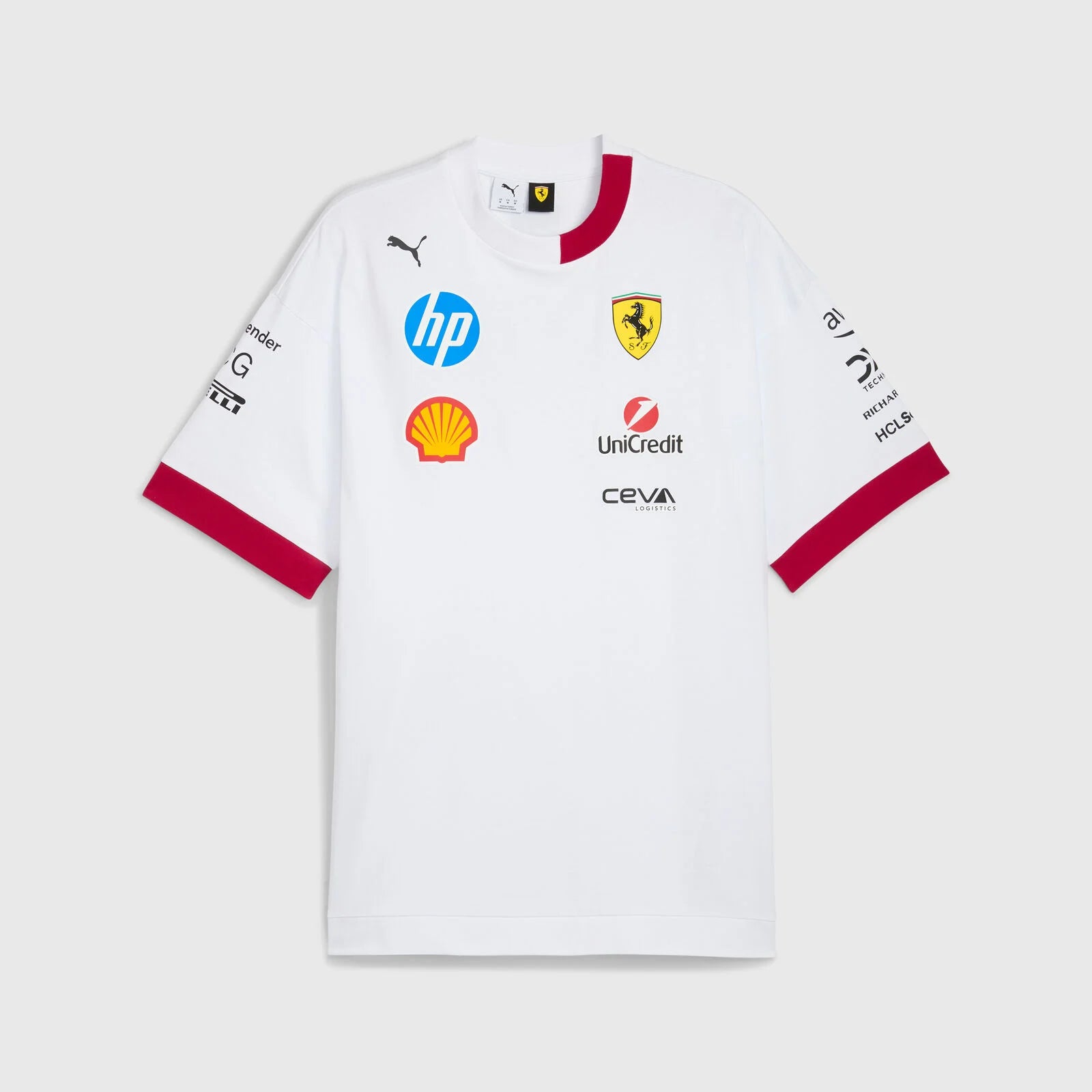 Front view of 2025 Ferrari Miami Edition F1 T-Shirt
