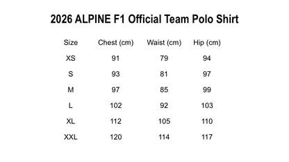2026 ALPINE F1 Official Team Polo Shirt