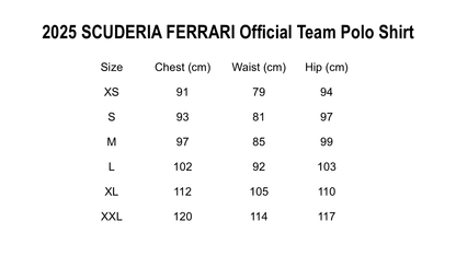 2025 SCUDERIA FERRARI Official F1 Team Polo Shirt