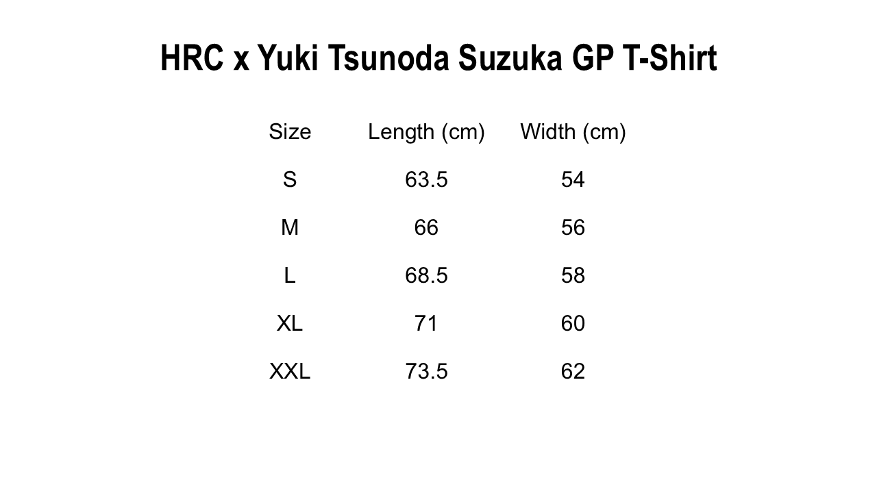 HRC 2025 x Yuki Tsunoda 2025 Suzuka GP T-Shirt (White)
