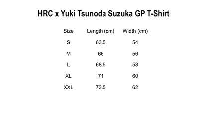 HRC 2025 x Yuki Tsunoda 2025 Suzuka GP T-Shirt (White)