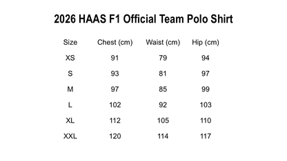 2026 HAAS F1 Official Team Polo Shirt
