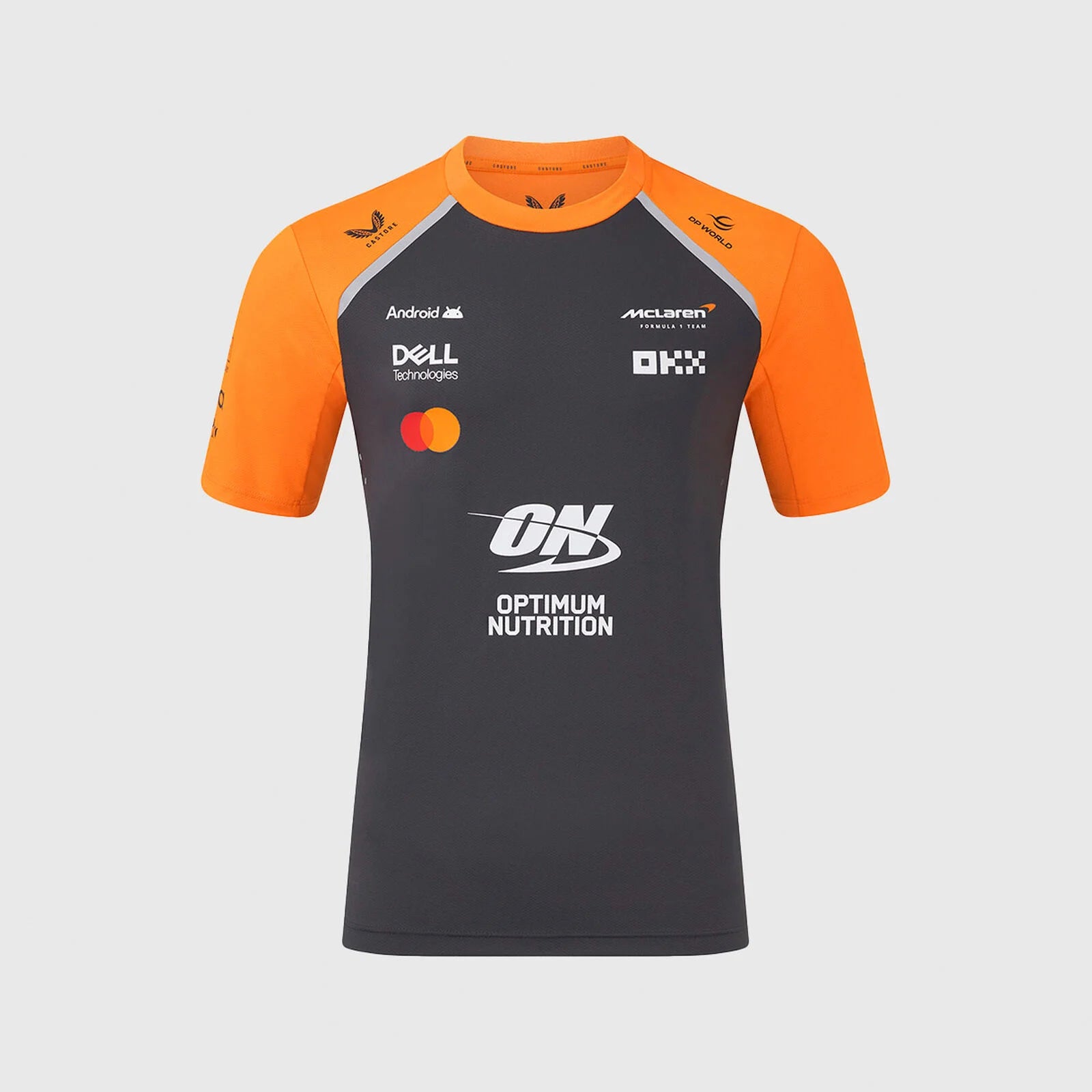 Lifestyle shot of McLaren 2025 shirt on display