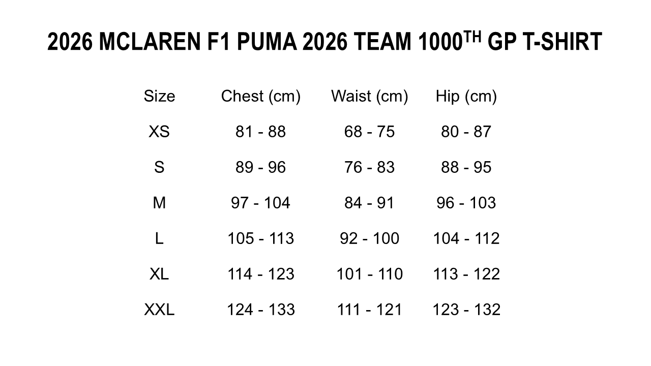 2026 MCLAREN F1 PUMA TEAM 1000TH GP T-SHIRT