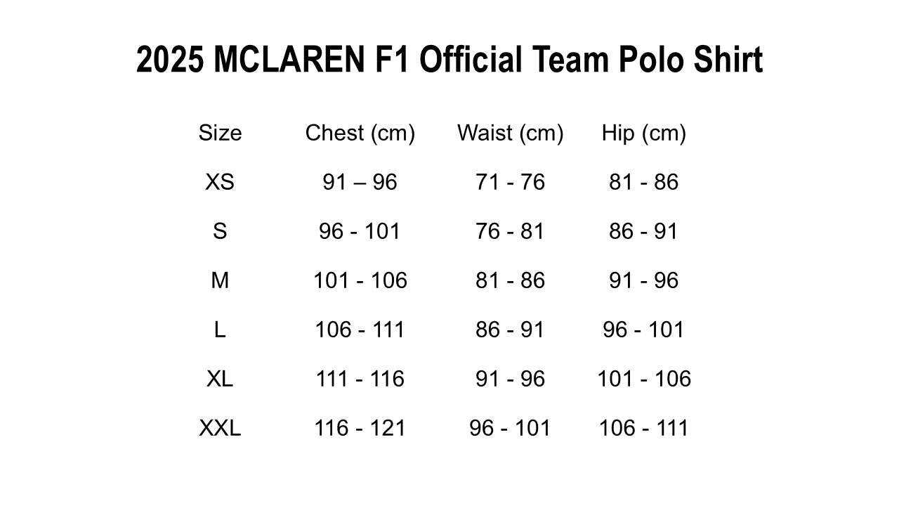 2025 MCLAREN F1 Official Team Polo Shirt